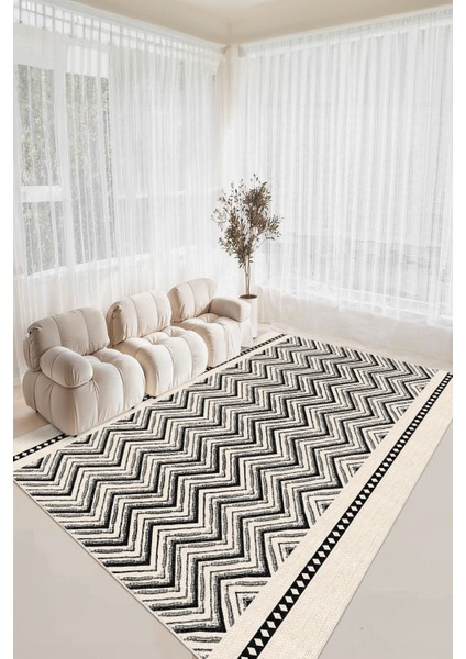 Dekoratif Yıkanabilir, Kaymaz Tabanlı, Modern Mutfak Halısı - WOOKECE1716