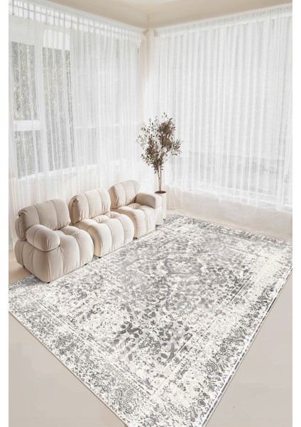 Dekoratif Yıkanabilir, Kaymaz Tabanlı, Salon - Oturma Odası Halısı - WOOSONIL082