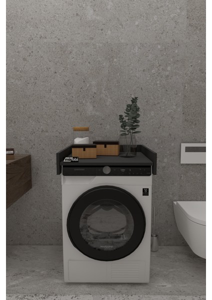 Lumi Banyo Dolabı Çamaşır ve Kurutma Makinesi Rafı Dolabı Bağlantı Aparatı Antrasit