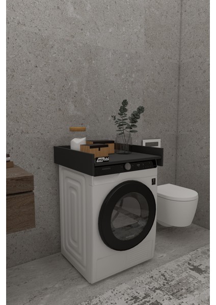 Lumi Banyo Dolabı Çamaşır ve Kurutma Makinesi Rafı Dolabı Bağlantı Aparatı Antrasit fiyatları