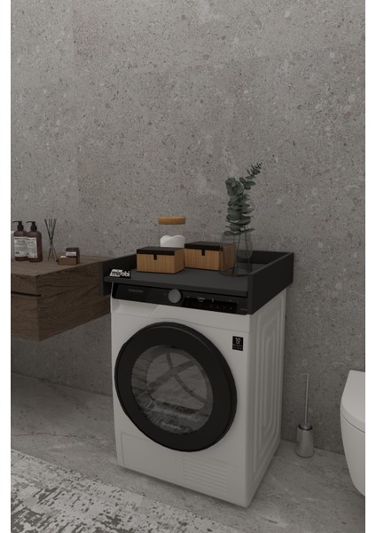 Lumi Banyo Dolabı Çamaşır ve Kurutma Makinesi Rafı Dolabı Bağlantı Aparatı Antrasit modelleri