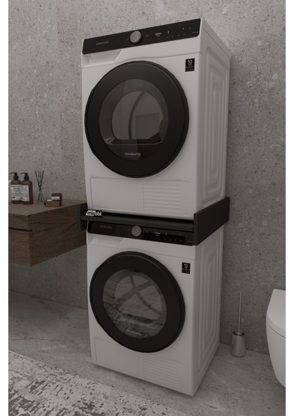 Lumi Banyo Dolabı Çamaşır ve Kurutma Makinesi Rafı Dolabı Bağlantı Aparatı Antrasit fırsatları