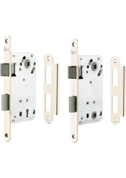 221 Nikel Plastik Dilli Hafele Tipi Sessiz Extra Kapı Kilidi