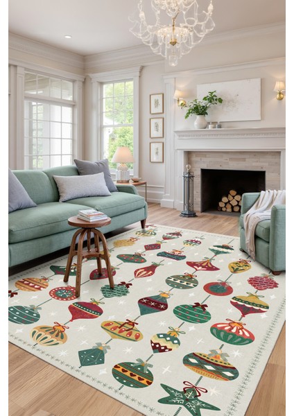 Dekoratif Yıkanabilir, Kaymaz Tabanlı, Modern Salon Oturma Odası Halısı - FR123