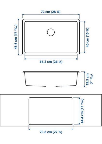 Tek Gözlü Eviye, Siyah, 72X46 cm fiyatları