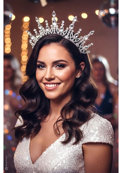 Regina Kristal Taşlı Elegant Taç Tiara fiyatları