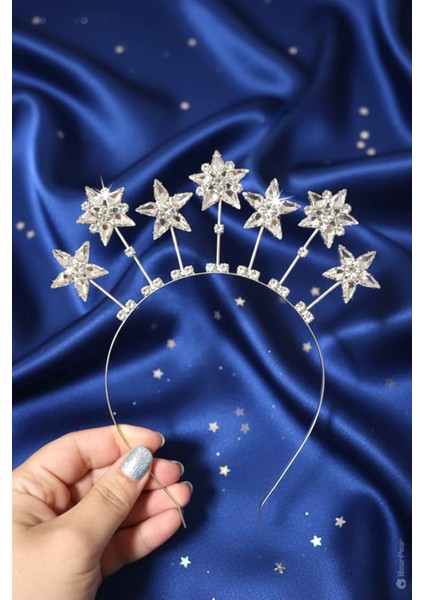 Crystal Taşlı Yıldızlı Kutlama Özel Gün Parti Taç fiyatları