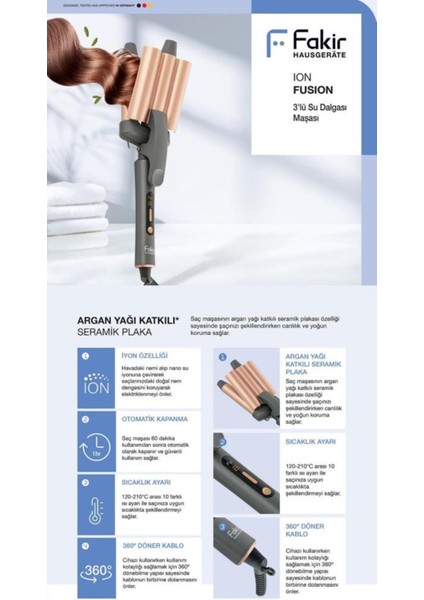 3'lü Su Dalgası Maşası, Metalik Finish, Şık ve Kullanışlı Tasarım fiyatları