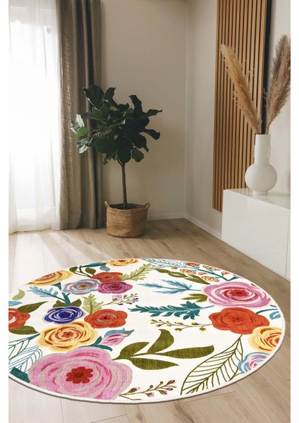 Dekoratif Yıkanabilir, Yuvarlak Kaymaz Tabanlı, Salon - Oturma Odası Halısı- FR69 modelleri