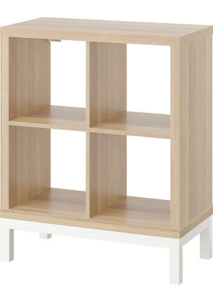 Açık Raf Ünitesi, Ağartılmış Meşe Görünümlü-Beyaz, 77X94 cm