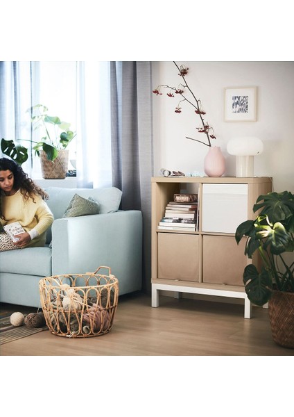 Açık Raf Ünitesi, Ağartılmış Meşe Görünümlü-Beyaz, 77X94 cm modelleri