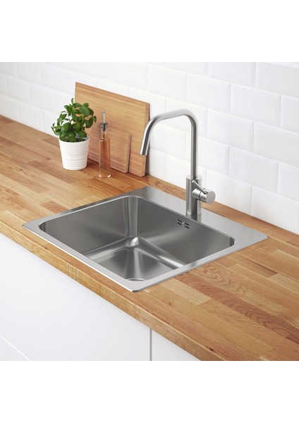 Tek Gözlü Eviye, Paslanmaz Çelik, 56X53 cm fiyatları