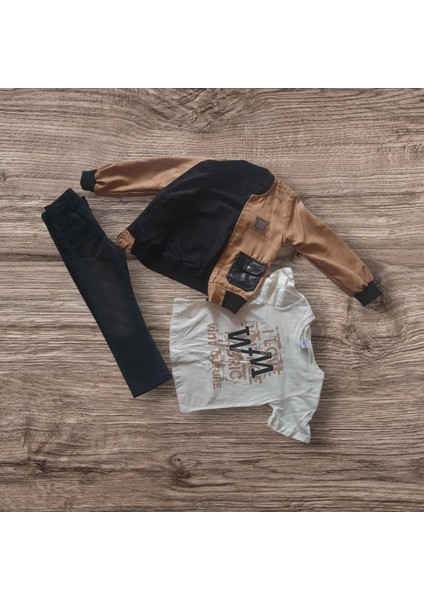 Vint Outure Yazılı Ceketli 3'lü Takım modelleri