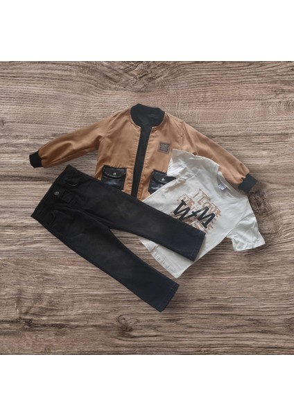 Vint Outure Yazılı Ceketli 3'lü Takım indirimleri