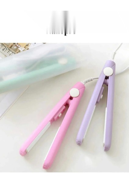 Mini Seyahat Saç Maşası, Seramik Plaka, Çok Renkli, Kolay Kullanım