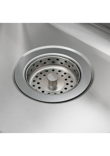 Bir Buçuk Gözlü Damlalıklı Eviye, Paslanmaz Çelik, 88X53 cm modelleri