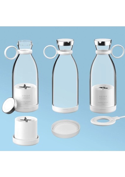 Taşınabilir 350 ml Mini Meyve Karıştırıcı ve Smoothie Blender, Beyaz modelleri
