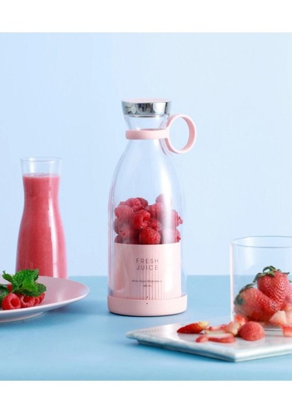 Taşınabilir 350 ml Mini Meyve Karıştırıcı ve Smoothie Blender, Beyaz indirimleri
