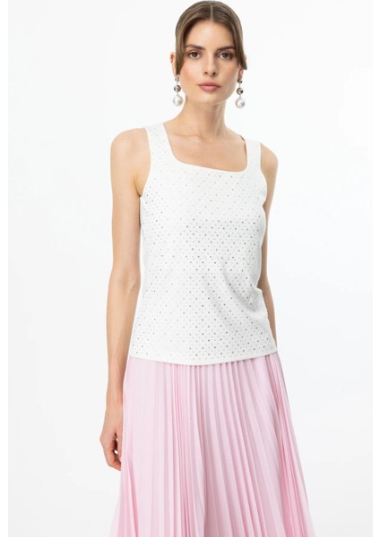 56452 Onteks Taşlı Kare Yaka Bluz fiyatları