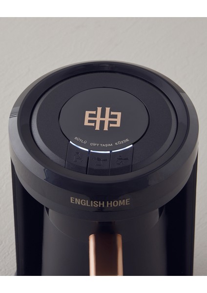 Sütlü Türk Kahvesi Makinesi, Şık Siyah-Bakır Tasarım, Kolay Kullanım