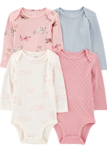 Kız Bebek Uzun Kollu 4lü Body