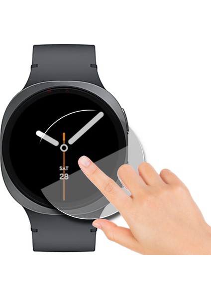 Galaxy Watch 8 44MM ile Uyumlu Kolay Takılabilir Aparatlı Temperli Cam Ekran Koruyucu – Çizilmez, Ultra Ince, Yüksek Şeffaflık modelleri