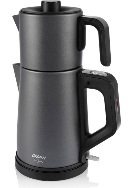 Füme Renkli 1 Lt Demlikli 1800W Çay Makinesi, Şık ve Kullanışlı Tasarım fiyatları