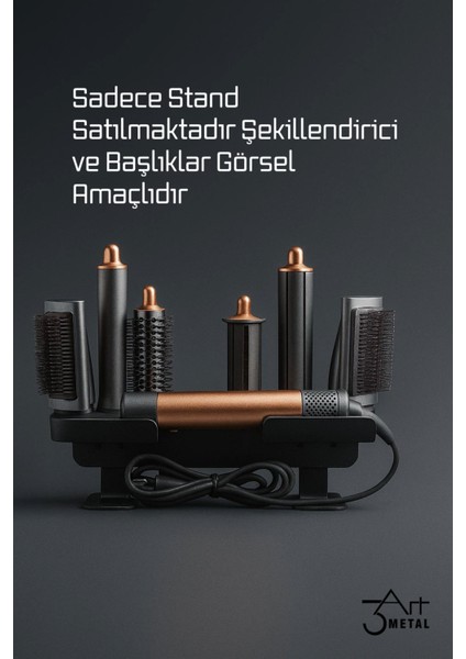 Multi-Styler Metal Saç Şekillendirme Standı, Siyah modelleri
