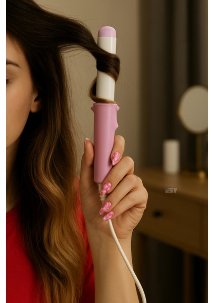 Pembe Taşınabilir Seyahat Saç Maşası, Kompakt ve Şık Tasarım fırsatları