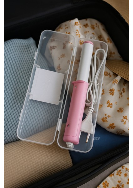 Pembe Taşınabilir Seyahat Saç Maşası, Kompakt ve Şık Tasarım indirimleri