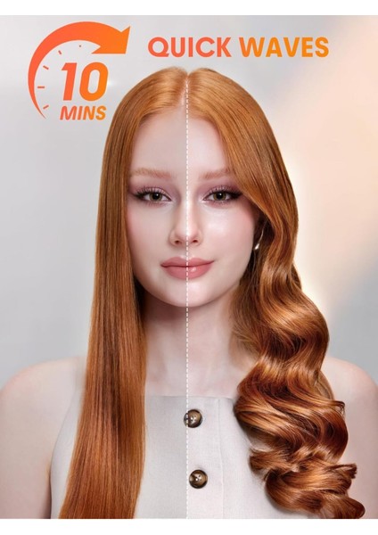 Pratik Otomatik Saç Kıvırıcı, Turuncu, Kolay Kullanımlı ve Hızlı Şekillendirici modelleri