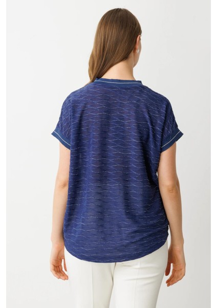 51458 Onteks Ribanalı V Yaka Bluz indirimleri