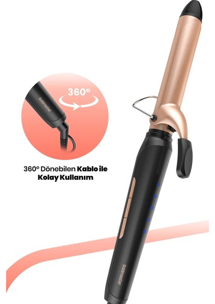 Renkli Turmalin Seramik Saç Maşası, 360° Dönebilen Kablo ile Şekillendirme Keyfi modelleri