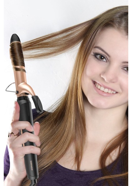 Renkli Turmalin Seramik Saç Maşası, 360° Dönebilen Kablo ile Şekillendirme Keyfi