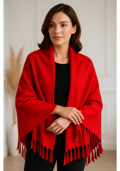 Unisex Polar Omuz Şalı 70X180 cm Kışlık Sıcak Şal Elegantwarm