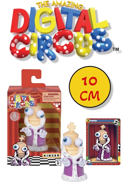 Amazing Digital Circus Kinger Vinyl Figür + Koleksiyon Kartı Furry Robe Tüylü Pelerin ÖZELLIKLI-10CM