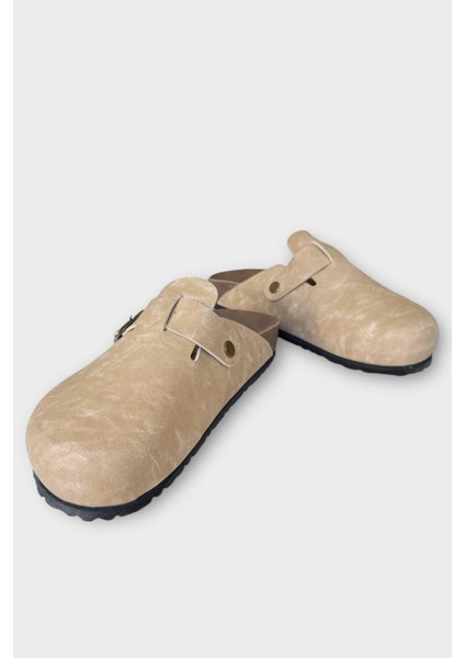 Mantar Taban Boston Birkens Model Günlük Sabo Unisex Ev Terliği Bej modelleri