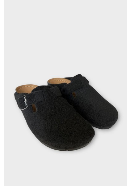 Mantar Taban Boston Birkens Model Günlük Sabo Unisex Ev Terliği Siyah - Bej modelleri