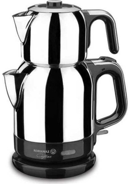 Paslanmaz Çelik Elektrikli Çaydanlık, Krom Detaylı, Şık ve Dayanıklı A331