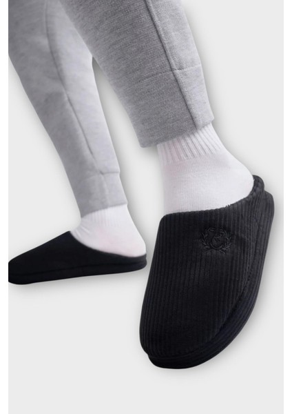 Erkek Hafif Kaydırmaz Taban Ev Terliği Siyah indirimleri