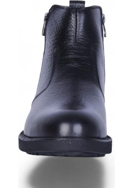 Crısso B408 Siyah Kauçuk %100 Deri Erkek Bot Ayakkabı modelleri