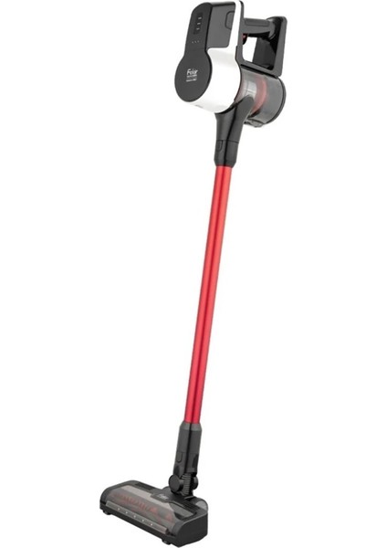 Dikey Şarjlı Süpürge, Pratik ve Güçlü Temizlik Aracı, Kırmızı Renkli