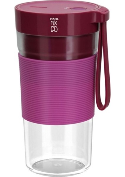Şarjlı Pembe Mini Blender, Taşınabilir ve Kolay Kullanım.