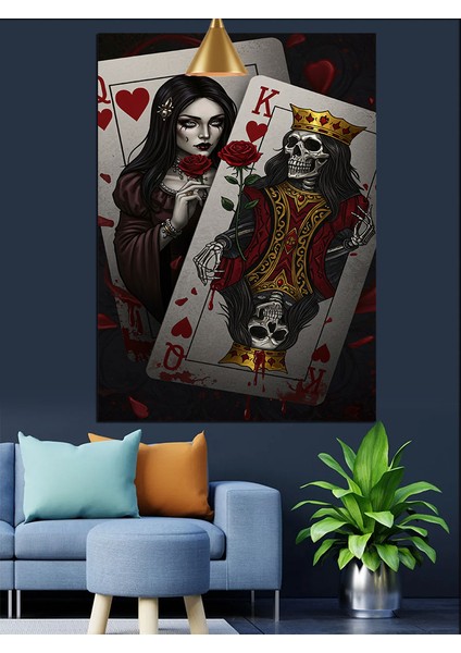Karo Papazı ve Kızı Kartları Dekoratif Kanvas - Mdf Ahşap Tablo fiyatları