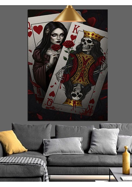 Karo Papazı ve Kızı Kartları Dekoratif Kanvas - Mdf Ahşap Tablo fırsatları