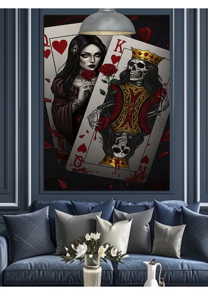 Karo Papazı ve Kızı Kartları Dekoratif Kanvas - Mdf Ahşap Tablo indirimleri