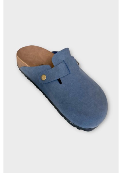 Mantar Taban Boston Birkens Model Günlük Sabo Unisex Ev Terliği Füme