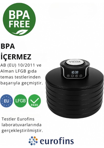 Zamanlı Sebze, Meyve ve Et Kurutucu - Pratik Gıda Kurutma Makinesi Siyah fiyatları