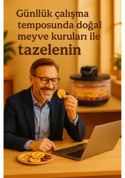 Zamanlı Sebze, Meyve ve Et Kurutucu - Pratik Gıda Kurutma Makinesi Siyah