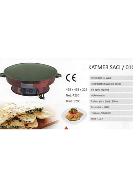 Termostatlı Katmer Sacı, Gözleme ve Yufka Için Ideal, Normal Boy, Dayanıklı ve Kullanışlı fiyatları